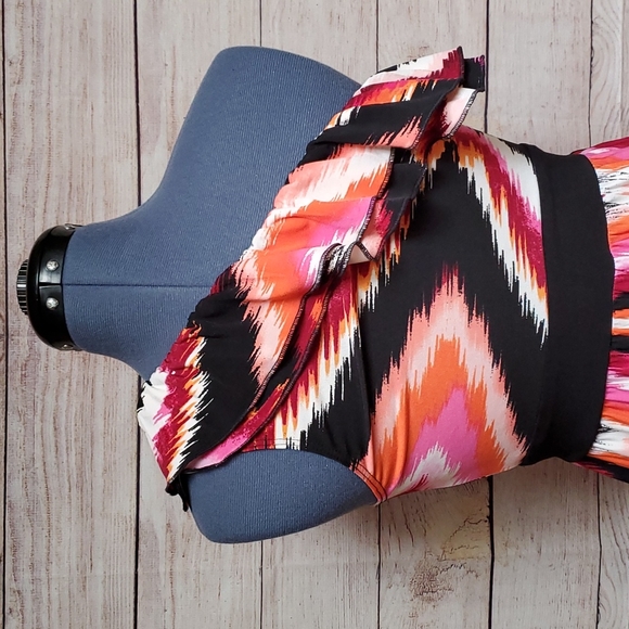 Summer Dress One Shoulder Dress by Wrapper Stretchy Flowy - Picture 8 of 11